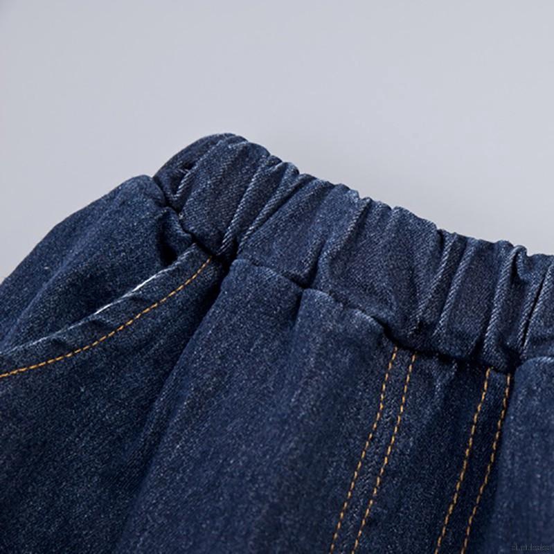 Bộ áo tay dài kẻ sọc + quần jean denim cho bé trai từ 0-5 tuổi