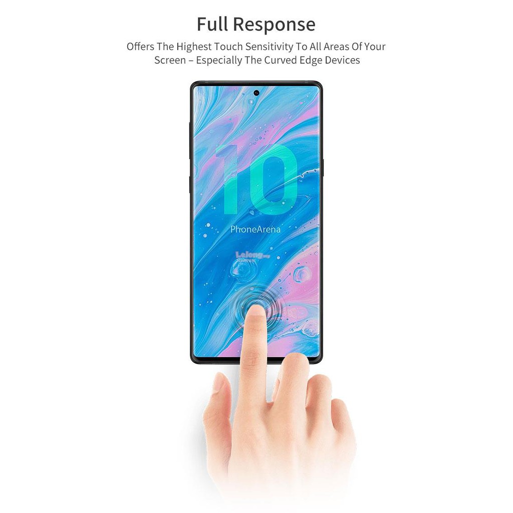Kính cường lực full keo UV Samsung Note10 Note10+ có vân tay