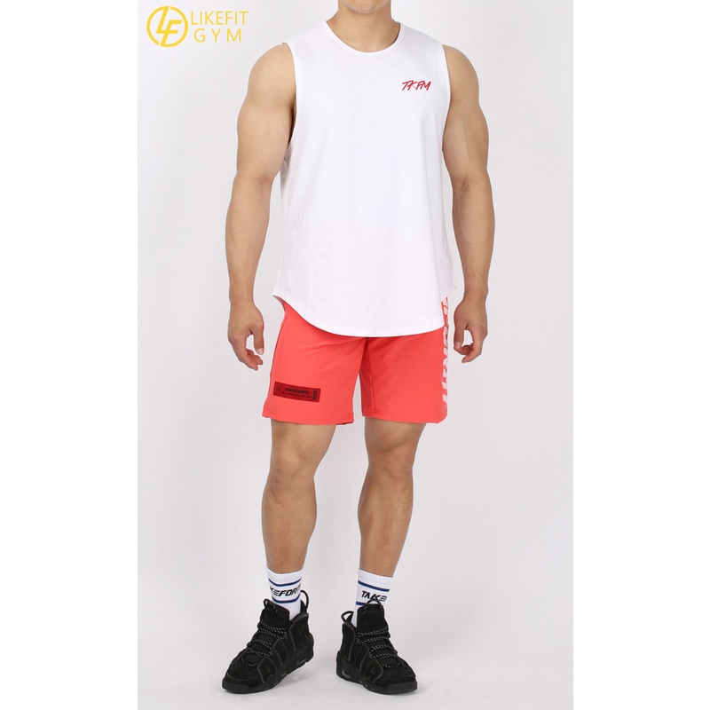 Áo tank top tập gym nam LIKEFIT vải Cotton co dãn 4 chiều TKFM
