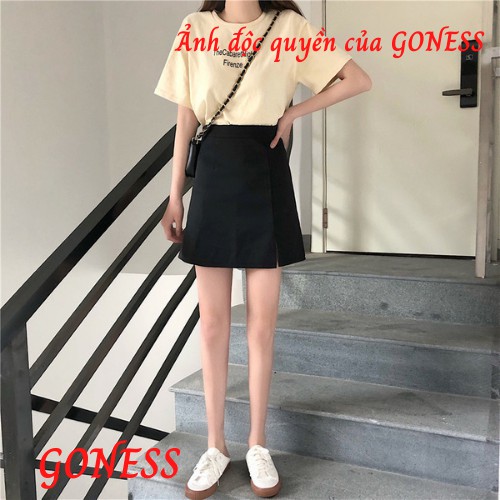 Chân váy a ngắn Goness xẻ đùi phong cách trẻ trung năng động phù hợp với giới trẻ QV101 | BigBuy360 - bigbuy360.vn