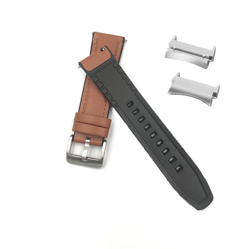Dây Đeo Bằng Da + Silicon Cho Đồng Hồ Thông Minh Samsung Galaxy Watch 5 / 5 pro 40mm 44mm / 4 / 4 classic 40mm 44mm 46mm