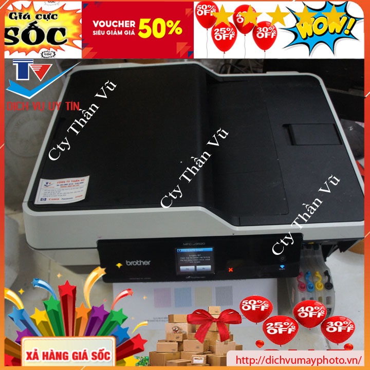 Máy in phun màu cũ A3 đa chức năng Brother MFC J3520 J3720 đầy đủ tính năng in màu in đen trắng photocopy scan