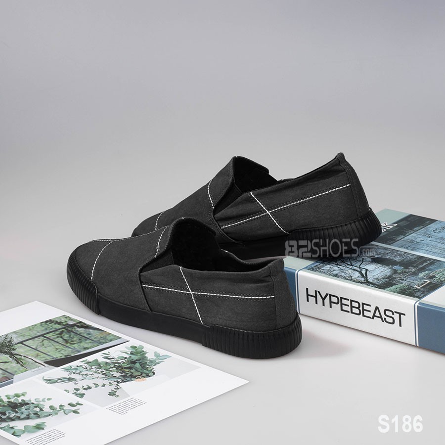 [XẢ KHO, LẺ SIZE] Giày lười nam - Slip on nam vải - Mã S186