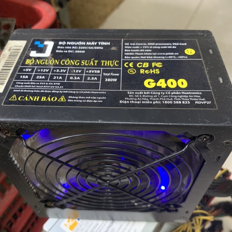UPS N Guồn 380W Công Xuất Thật Hiệu CSM - C400 và G400 màu đen (6p vga,8p cpu) Dây Dài - Vi Tính Bắc Hải