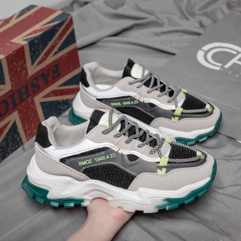 🔥 Siêu sốc 3 ngày vàng 🎁 Nhập mã freeship_Giày Sneaker Youthful Vigor da lộn phản quang đế kép siêu bền phong cách cá tí