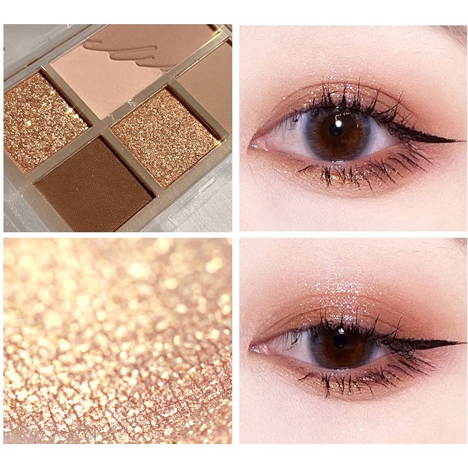 Bảng phấn trang điểm mắt Maffick 6 ô màu thời trang, chống thấm nước | BigBuy360 - bigbuy360.vn