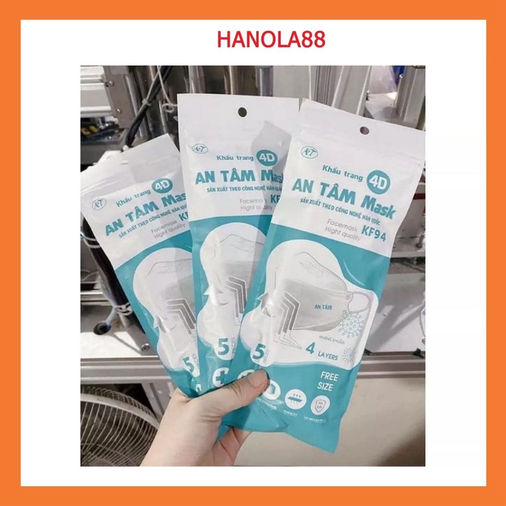 Khẩu Trang KF94 4D thùng 300 cái 4 Lớp Hàn Quốc Kháng khuẩn, kháng bụi mịn 95%, nguyên thùng