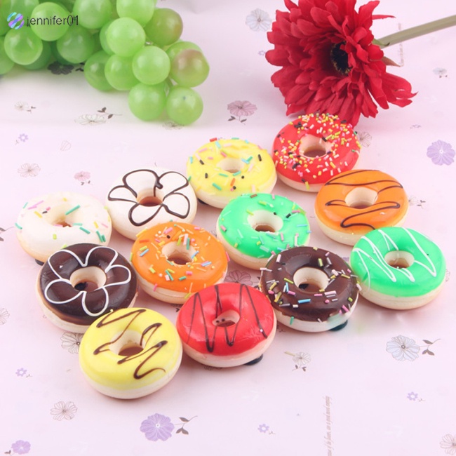 Mô Hình Bánh Donut Nhiều Màu Sắc Vui Nhộn Sáng Tạo Trang Trí Nhà Bếp / Giáng Sinh Mới