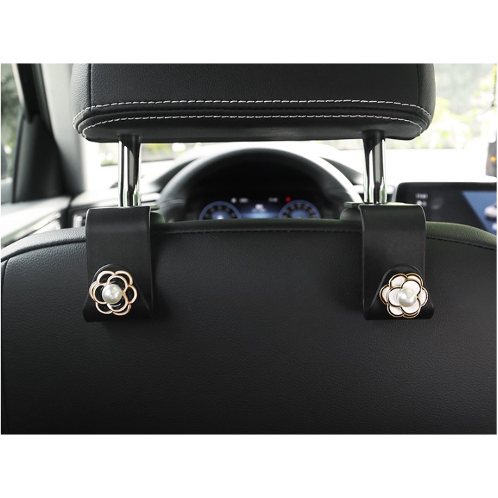 Móc treo đồ sau ghế ô tô gắn hoa chanel dễ thương- Dũng An shop