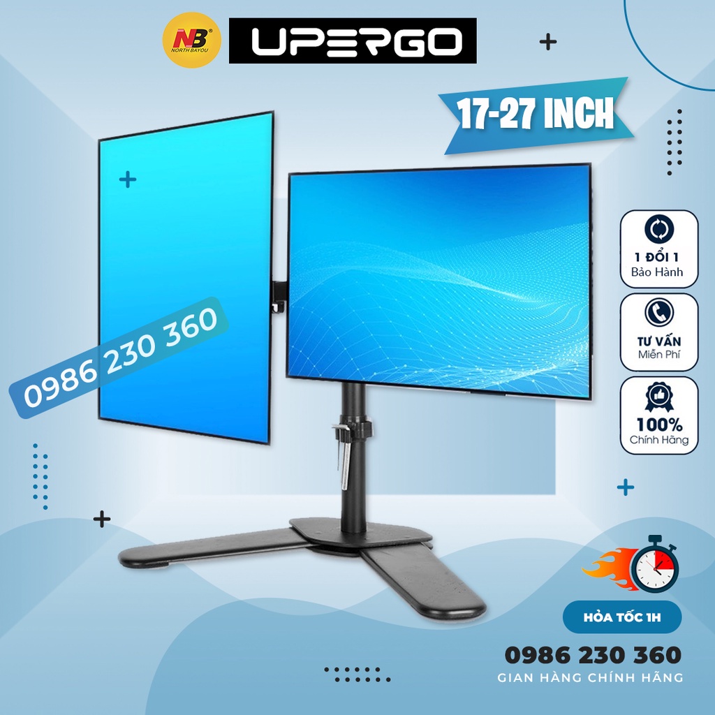 Giá TreoMàn Hình M042 Cao Cấp Tương Thích Màn 17-27 Inch - Tải Trọng 8Kg  - Thiết Kế Chân Để Bàn Chắc Chắn