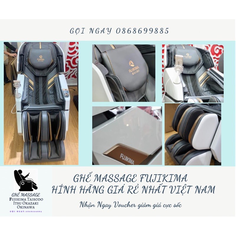 [Công nghệ 4D] Ghế Massage FUJIKIMA FJ-A1007 - Ghế Massage toàn thân từ cổ đến chân thư giãn, trị liệu cơ thể