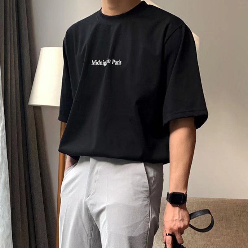 Áo Thun Tay Ngắn Dáng Rộng In Chữ Size M-8XL Thời Trang Mùa Hè Cho Nam