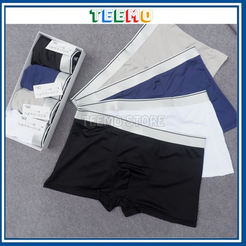 Quần Lót Nam Boxer thun lạnh cao cấp, Quần Sịp Đùi Nam Co Dãn 4 Chiều Kháng Khuẩn Chất Đẹp | Teemo
