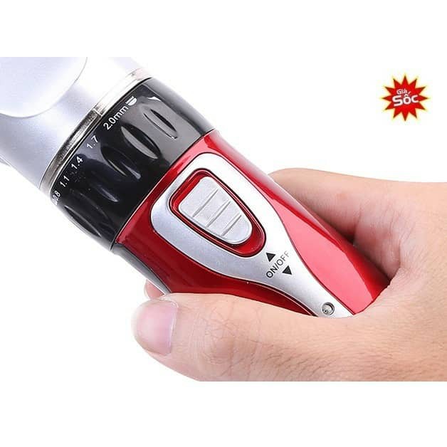 Bộ Tông Đơ Cắt Tóc Jichen Tặng Kèm 2 Kéo Cắt Kéo Tỉa +1 Dụng Cụ Lấy Ráy Tai Có Đèn
