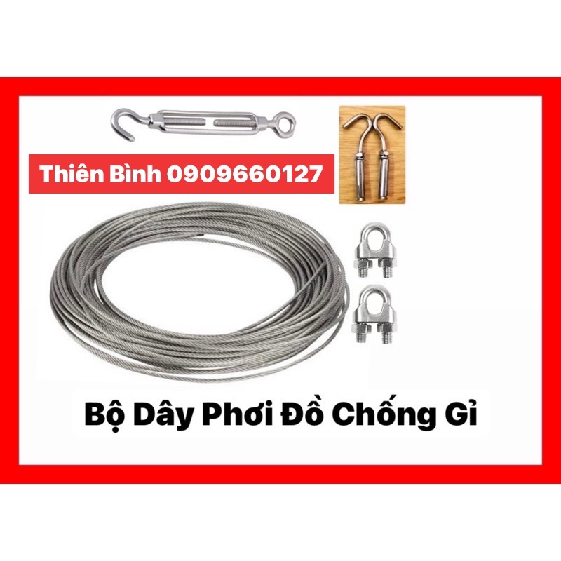 Dây Phơi Quần Áo Thông Minh Chống Gỉ ( tải 15 kg - 30 kg )