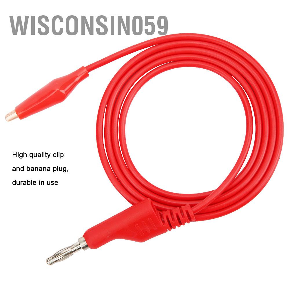 [Hàng Sẵn] P1044 5 cái 4mm 1m Cắm chuối có thể xếp chồng lên nhau để kẹp thử nghiệm kiểm tra dây cáp cho đồng hồ vạn năng 【Wisconsin059】
