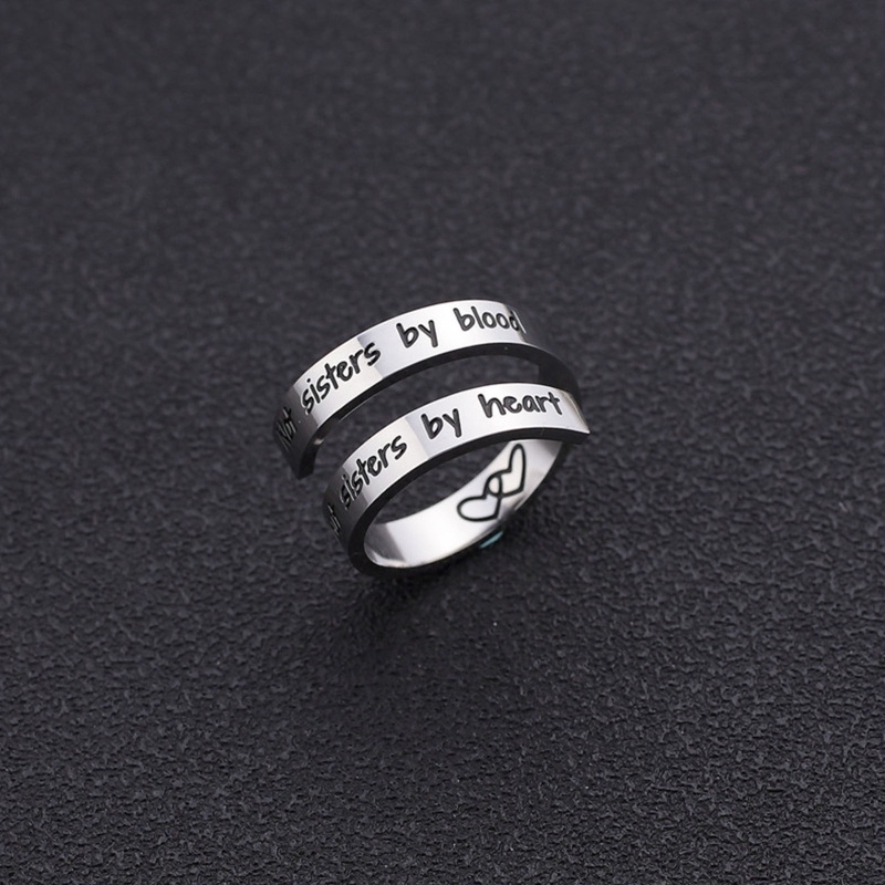 Nhẫn Đeo Tay Khắc Chữ Bestie Thời Trang Cho Chị Em Gái