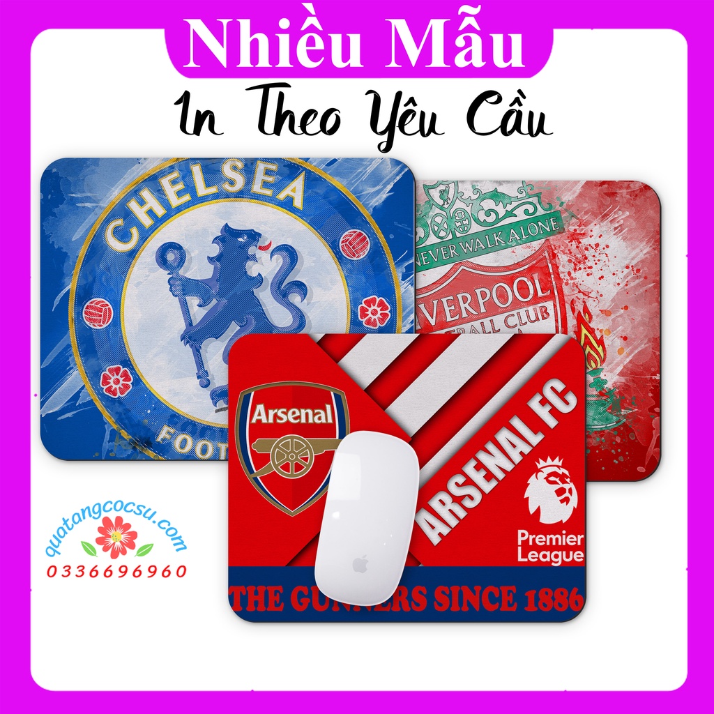 Lót Chuột Arsenal, Chelsea, Liverpool, Manchester Utd, Man City Nhiều Mẫu, Có In Theo Yêu Cầu.