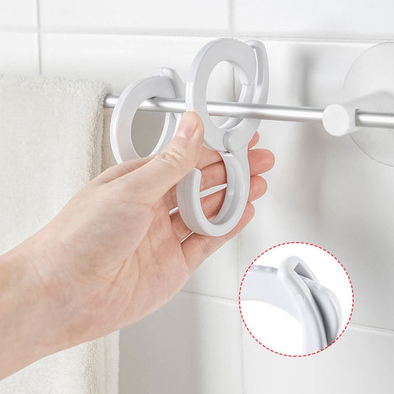 Móc Chữ S Giữ Thẻ Vị Trí Vật Dụng Gắn Tủ Chạn Không Cần Khoan