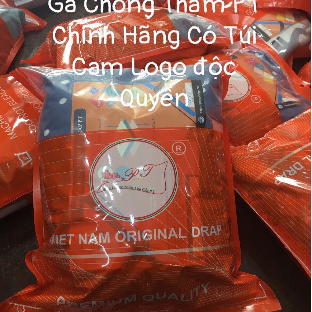 Bộ ga chống thấm cho bé chính hãng PT kèm vỏ gối, chống thấm nước tuyệt đối, bé tè lau là sạch (mẫu đàn cá)