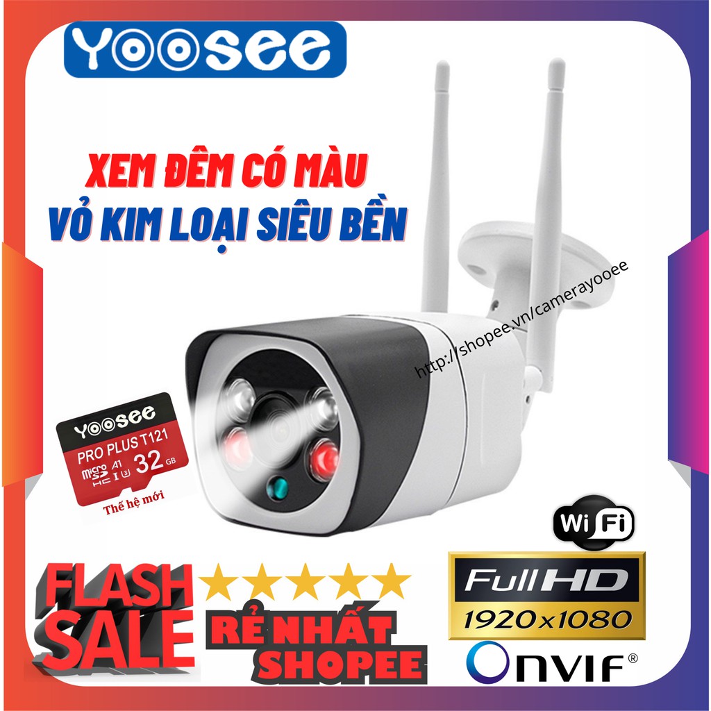 Camera YooSee lắp ngoài trời 2.0mpx FHD - 4 đèn hồng ngoại