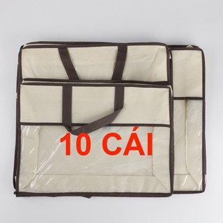 COMBO 10 Túi đựng quần áo, chăn mền, ga gối gọn gàng có ô trong suốt nhìn được bên trong
