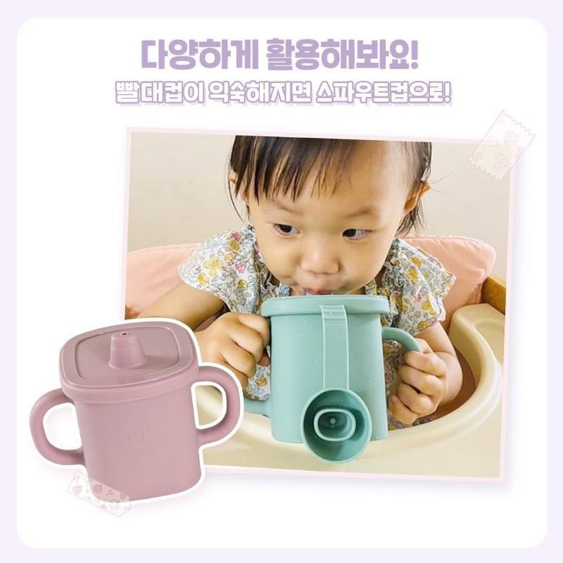 CỐC GẤU SILICON CÓ NẮP BLUEMAMA