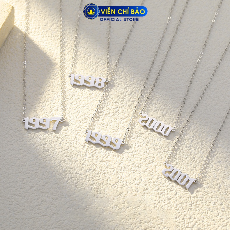 Dây chuyền bạc nữ theo năm sinh chất liệu bạc 925 thời trang phụ kiện trang sức nữ Viễn Chí Bảo D400814