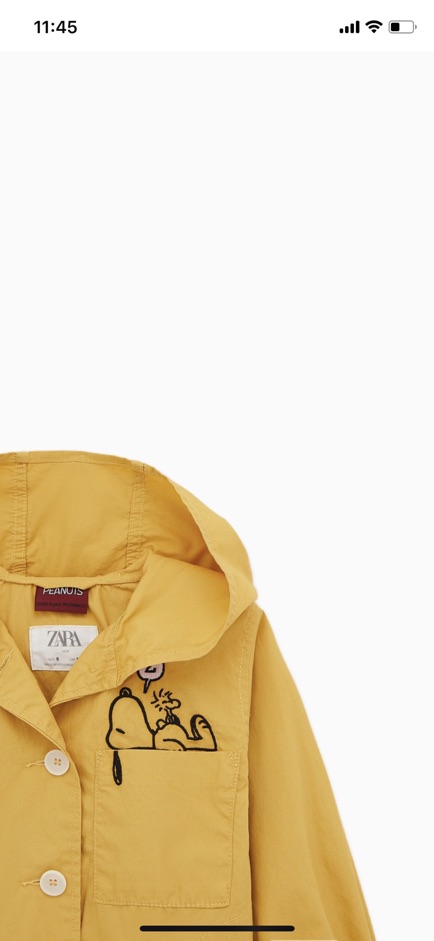 ÁO KHOÁC ZARA KAKI MỎNG - VÀNG SNOPPY