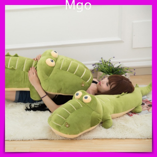 [Có Sẵn ] Gấu Bông Teddy Bear Cá Sấu Mặt Ngáo Gấu Nhồi Bông Hình Cá Sấu Mắt Lồi Mặt Quạo Dáng Dài Mềm Mịn Size 65cm 85cm