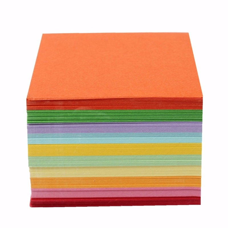 Set 100 Tờ Giấy Xếp Origami 10cm / 15cm Hai Mặt Nhiều Màu Sắc