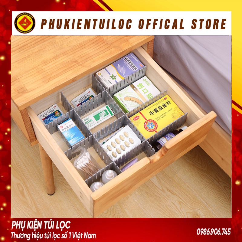 Thanh nhựa chia ngăn tủ có thể điều chỉnh kích thước 37*7cm, 47*7cm nhiều màu sắc
