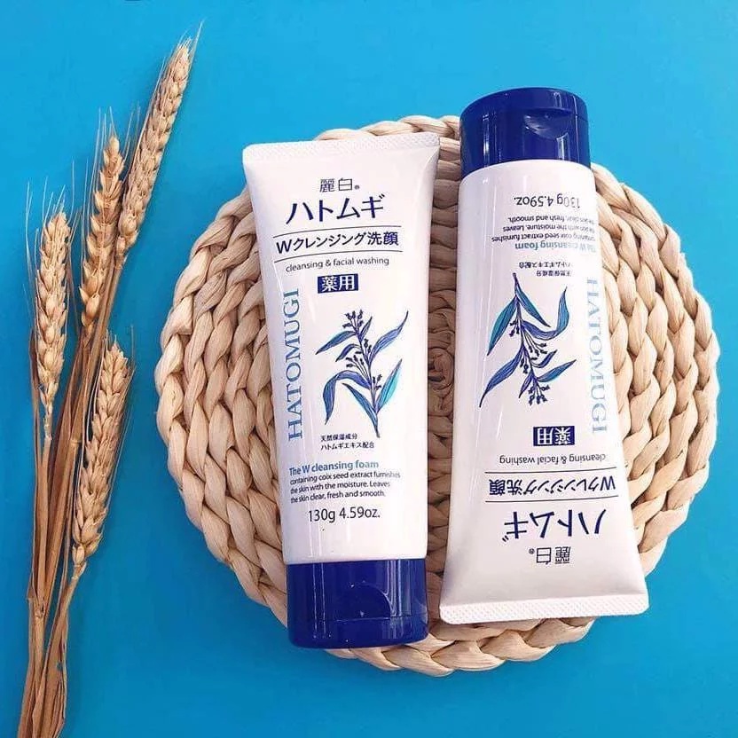 Sữa Rửa Mặt Trắng Da Ý Dĩ Hatomugi 170g - hàng nội địa Nhật