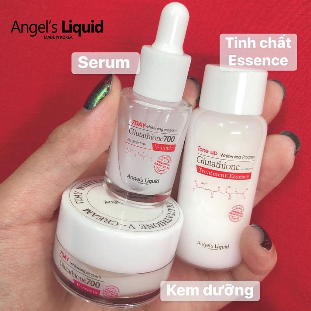 Bộ 4 sản phẩm Angel Liquid Whitening Program Glutathione Special Kit Dưỡng Trắng Da