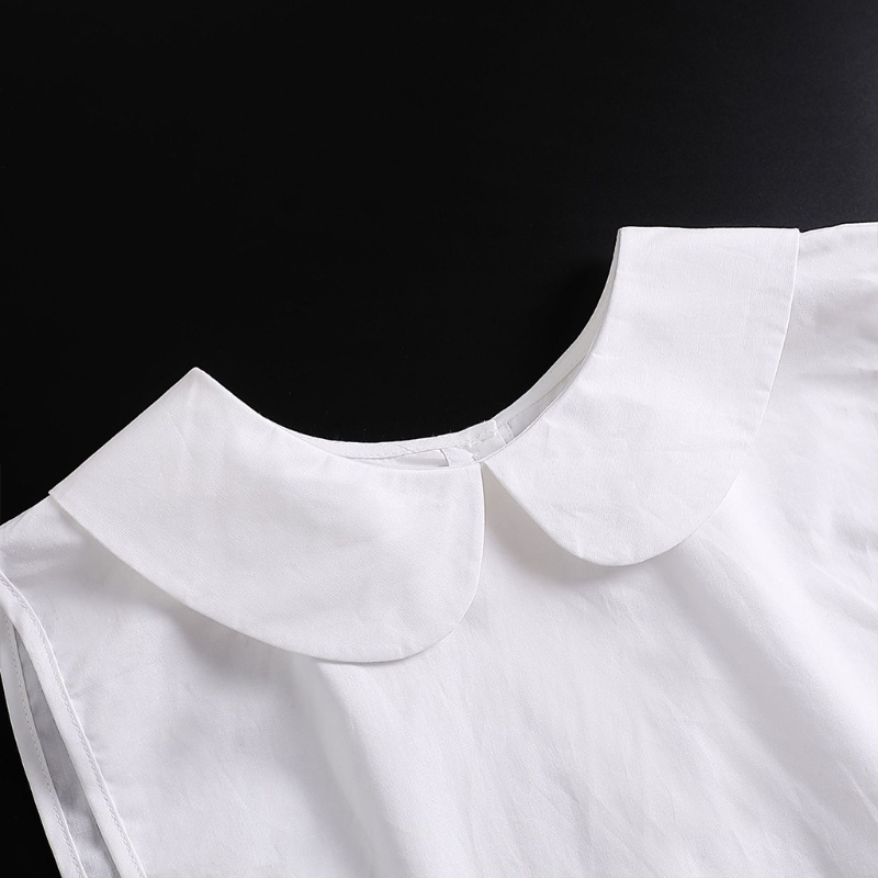 Áo Sơ Mi Cổ Bẻ Giả Hai Mặt Cài Nút Có Thể Tháo Rời Thời Trang Thường Ngày Cho Nữ Swea