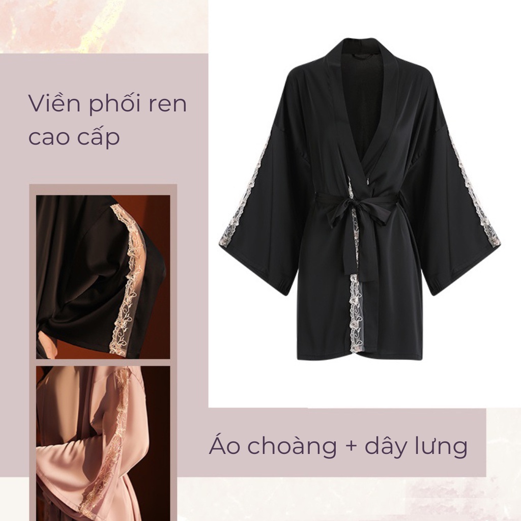 Bộ đồ ngủ VICKE SECVIA chất ren cao cấp, đầy đủ phụ kiện đi kèm, phong cách sang trọng sexy quyến rũ 1092 | BigBuy360 - bigbuy360.vn