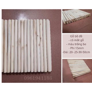 Thanh gỗ tròn bồ đề phi nhỏ 15mm