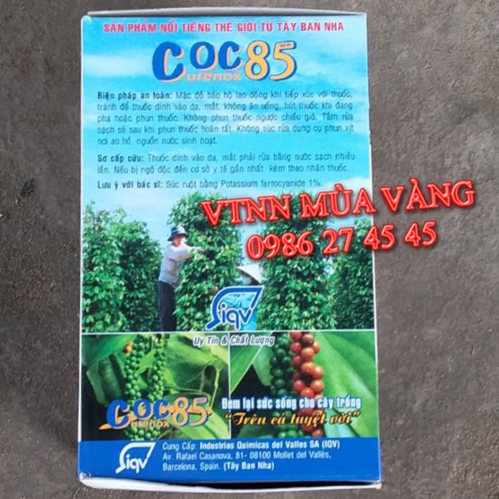 Thuốc trị bệnh rỉ sắt nấm hồng thán thư cây mai vàng COC 85 WP 20gram