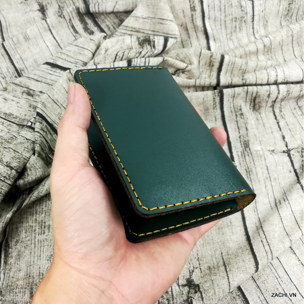 [Real Leather] Bóp ví nam mini đựng thẻ ATM, giấy tờ xe cavet, namecard da bo handmade Zachi MN119