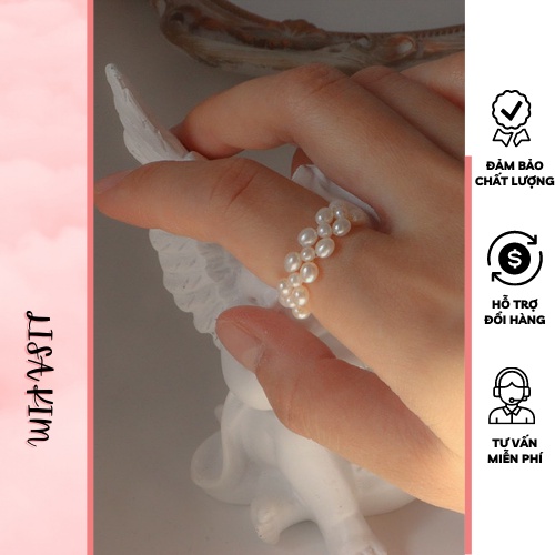 Nhẫn tay đan kiểu size 4 li hạt gạo