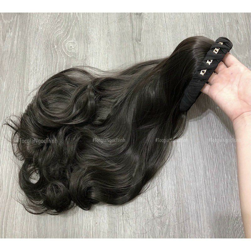 Tóc giả nữa đầu băng đô mới