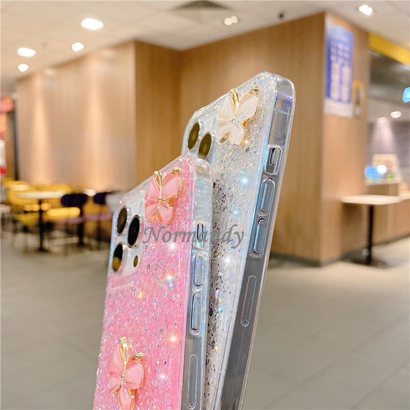 Ốp điện thoại có dây đeo đính hạt đá hình bướm lấp lánh 3D cho OPPO Reno8 8Z 8Pro Reno 8 7 7Z 7Pro 6Z 6 Z Pro 5G 4G