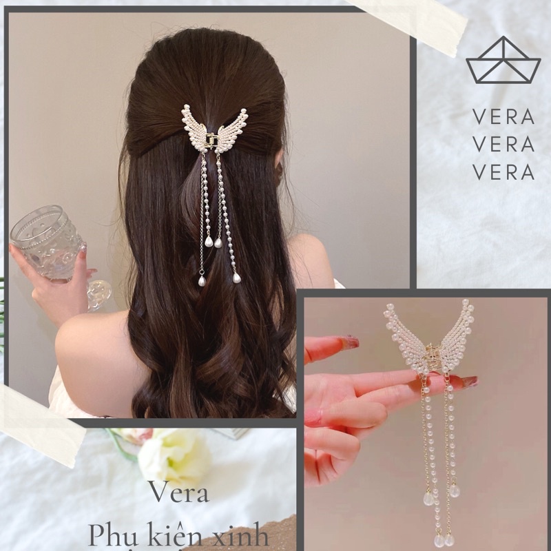 Kẹp càng cua đính đá cao cấp, nhẹ nhàng tiểu thư.