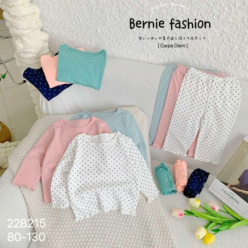 BỘ DÀI TAY CHẤM BI SIÊU XINH CHO BÉ