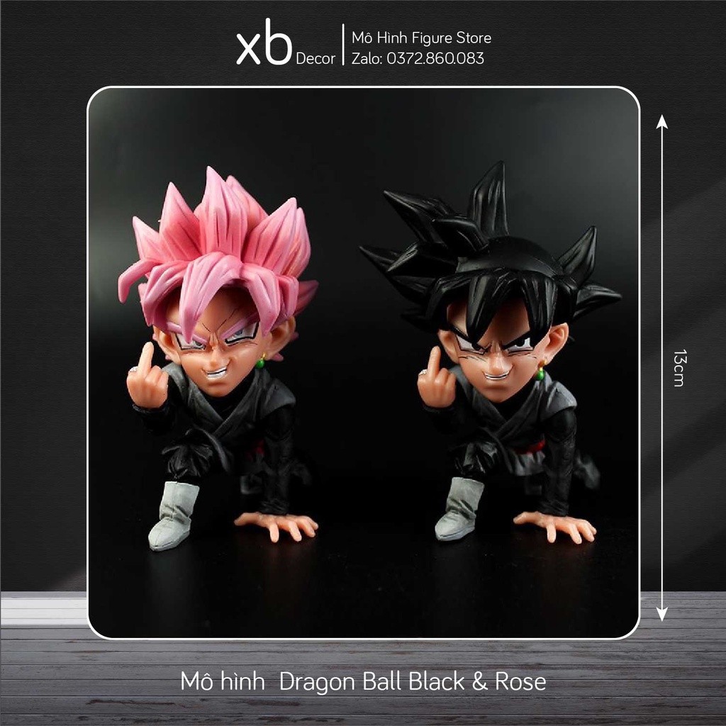 Mô Hình Dragon Ball Contempt - Black & Rose Goku Zamasu 13cm