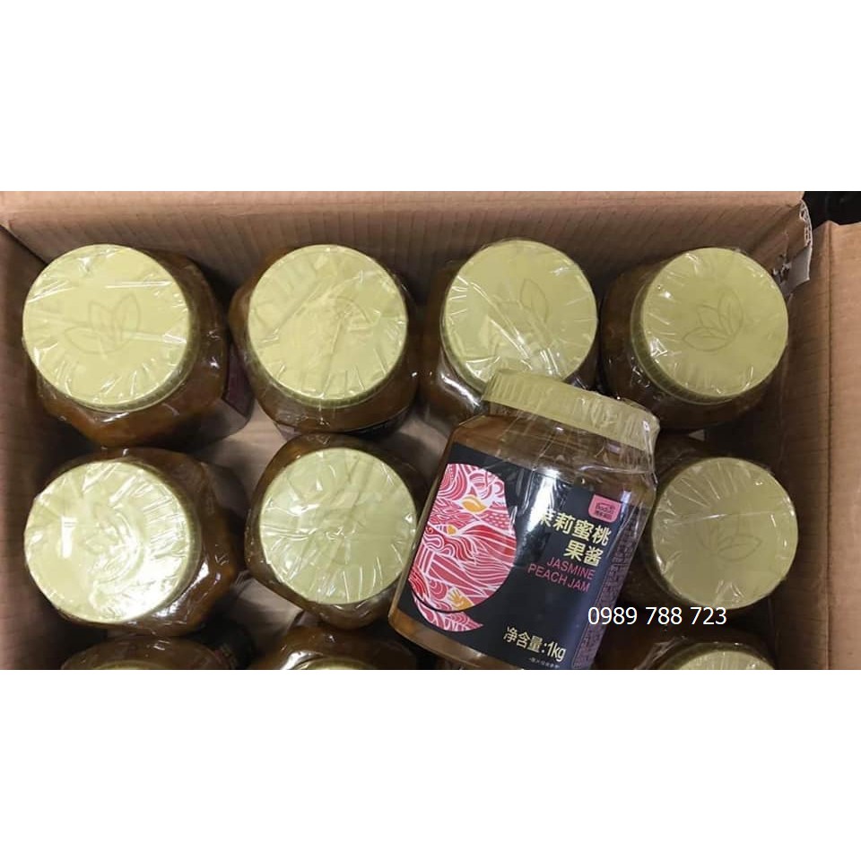 Sốt Đào Nhài Boduo (hộp 1kg) - Sauce Đào Nhài Boduo - Sốt Cam nhài pha trà hoa quả cực ngon