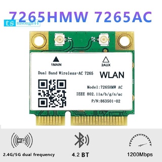 Card wifi 7265ac 7265hmw mini pci-e cho win7 win8 win10