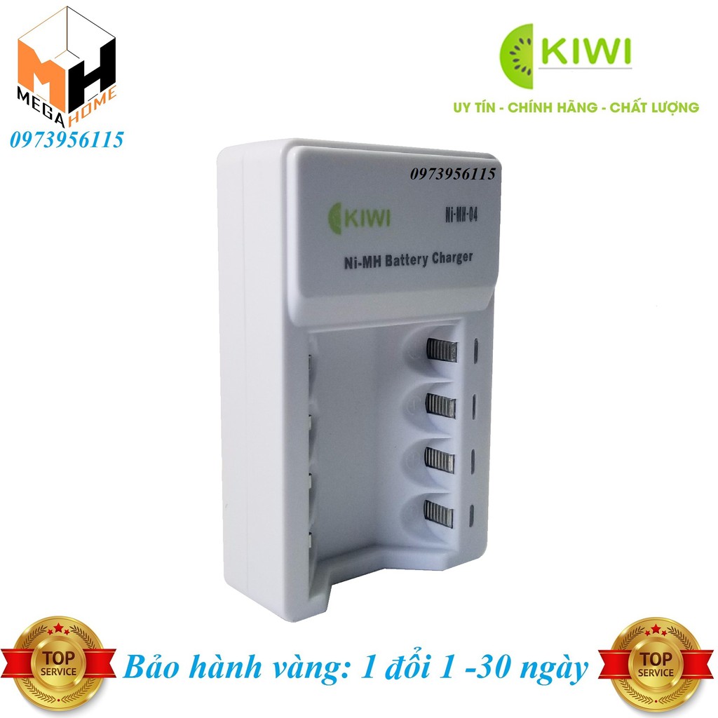 Bộ dock sạc , pin AA 1.2V Ultra Alkaline- KiWi hàng chính hãng