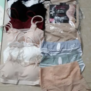 Combo 7 áo bra và quần lót, quần ken bụng live