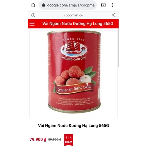 Vải Thiều Ngâm Nước Đường Hạ Long Canfish Lon Nắp Bật 560gr | BigBuy360 - bigbuy360.vn
